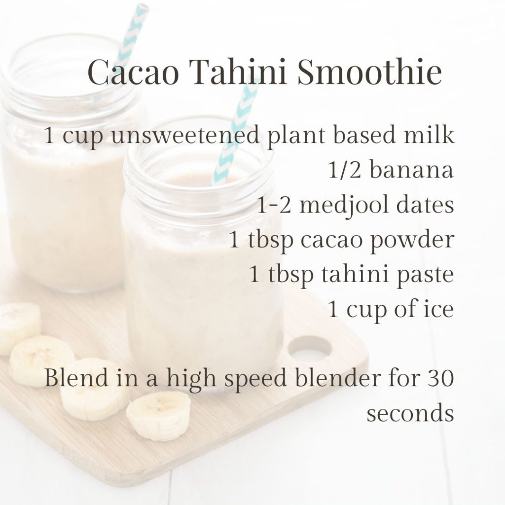 an image of cocao tahini smoothie